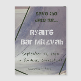 Skateboard Magnetic Save Date Card