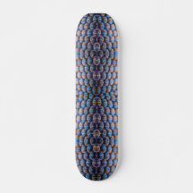 Skateboard med Abstrakt Honeycomb Image