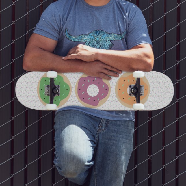 Skateboard med blandade Donuts Mönster Namn Sprink (Utomhus 3)