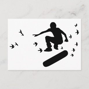 Skateboard med fåglar inbjudningar