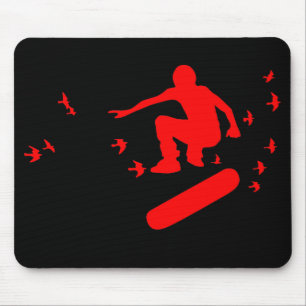 Skateboard med fåglar. musmatta
