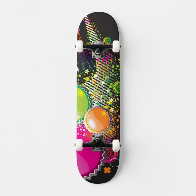 Skateboard med färgade Abstrakter Bräda 21,5 Cm (Framsida)