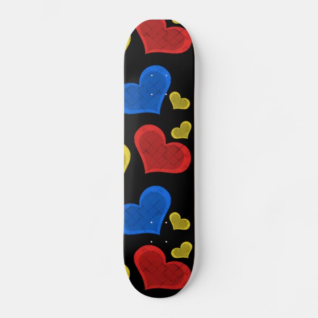 Skateboard med färgade hörn (Framsida)