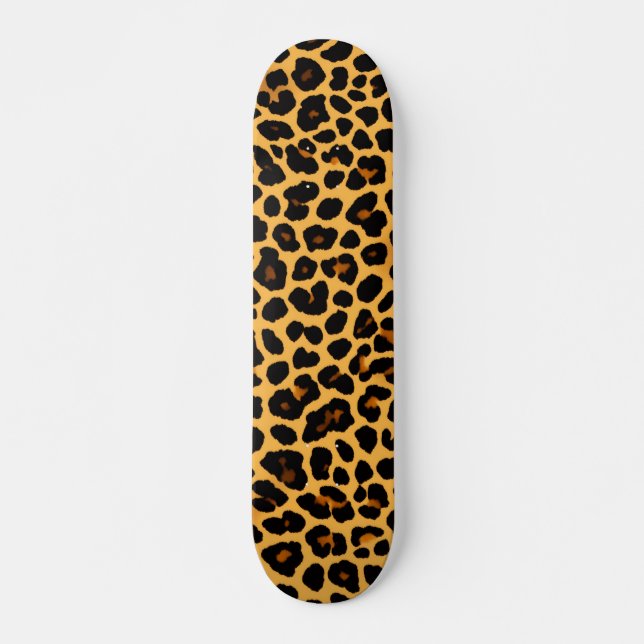 Skateboard med fet läder Cheetah Design (Framsida)