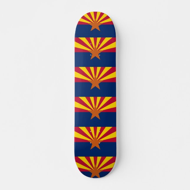 Skateboard med flagga av Arizona Bräda 20,5 Cm (Framsida)