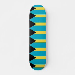 Skateboard med flagga av Bahamas