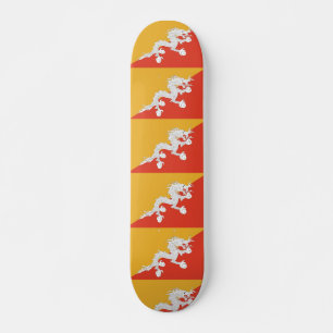 Skateboard med flagga av Bhutan
