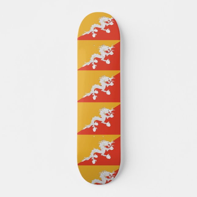 Skateboard med flagga av Bhutan (Framsida)
