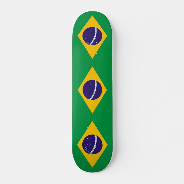 Skateboard med flagga av Brasilien (Framsida)