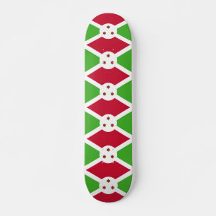 Skateboard med flagga av Burundi