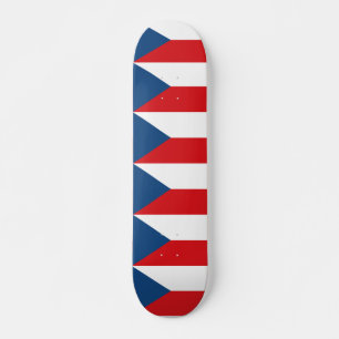 Skateboard med flagga av Czechia
