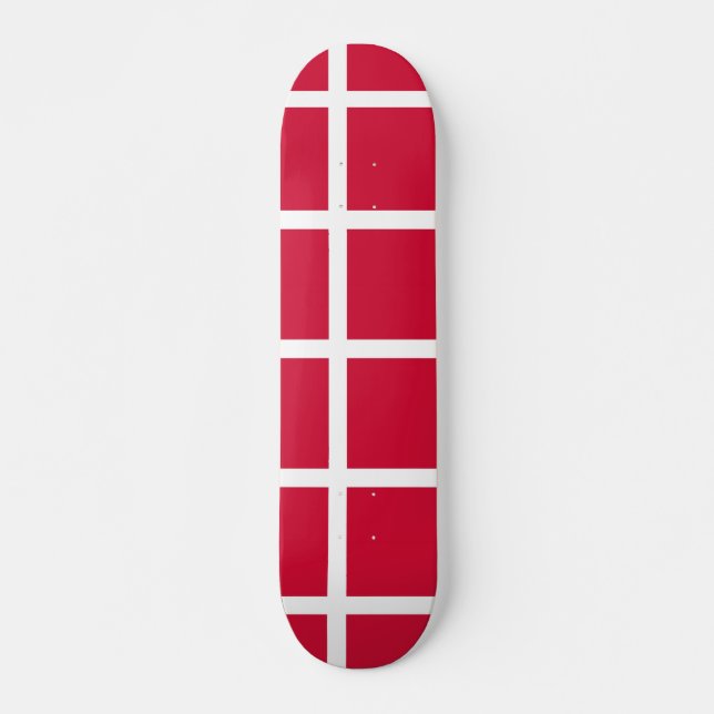 Skateboard med flagga av Danmark Bräda 19,5 Cm (Framsida)