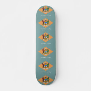 Skateboard med flagga av Delaware