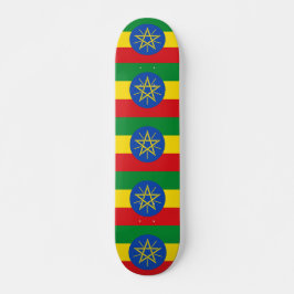 Skateboard med flagga av Etiopien