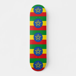 Skateboard med flagga av Etiopien