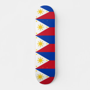 Skateboard med flagga av Filippinerna