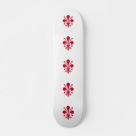 Skateboard med flagga av Florens, Italien