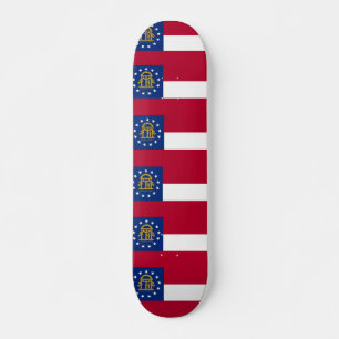 Skateboard med flagga av Georgien