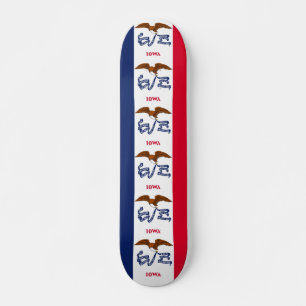 Skateboard med flagga av Iowa Bräda 20 Cm