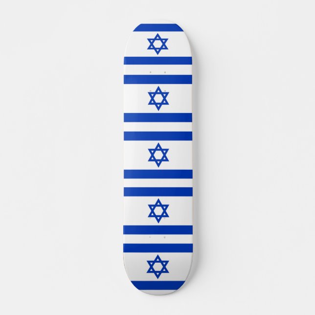 Skateboard med flagga av Israel Bräda 20,5 Cm (Framsida)