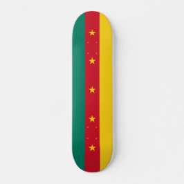 Skateboard med flagga av Kamerun