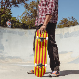 Skateboard med flagga av Katalonien