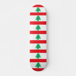 Skateboard med flagga av Libanon Bräda 19,5 Cm