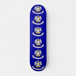 Skateboard med flagga av Louisiana Bräda 20,5 Cm