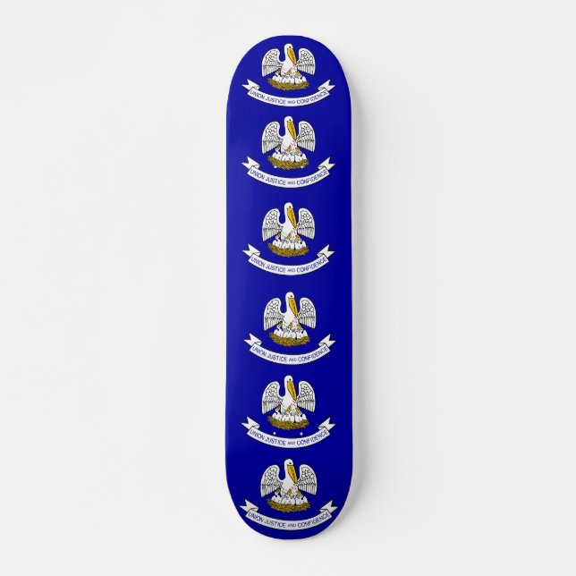 Skateboard med flagga av Louisiana Bräda 20,5 Cm (Framsida)