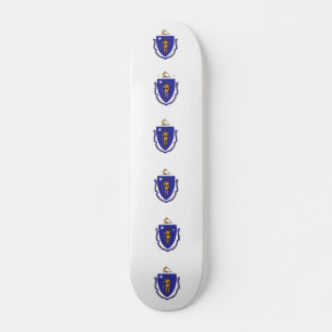 Skateboard med flagga av Massachusetts