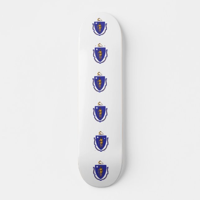 Skateboard med flagga av Massachusetts (Framsida)