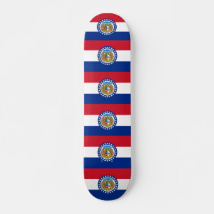 Skateboard med flagga av Missouri Bräda 21,5 Cm