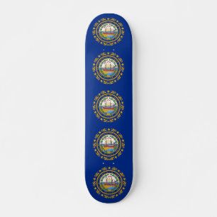 Skateboard med flagga av New Hampshire Bräda 20 Cm