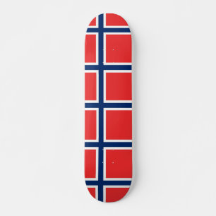 Skateboard med flagga av Norge