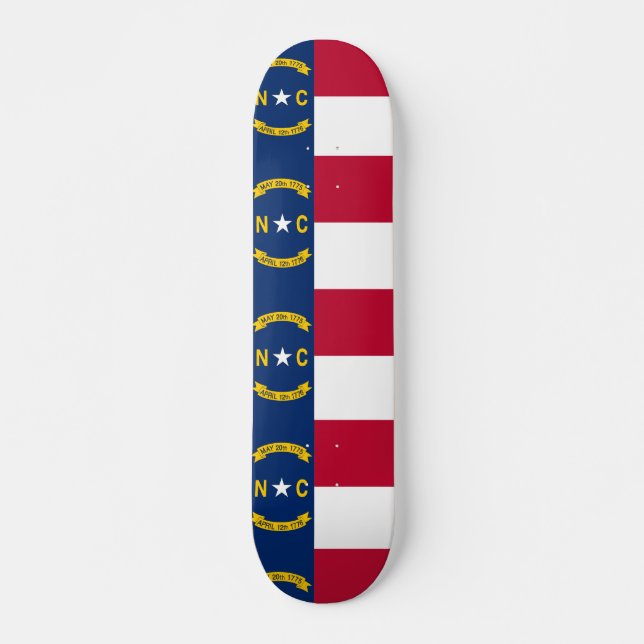 Skateboard med flagga av North Carolina (Framsida)
