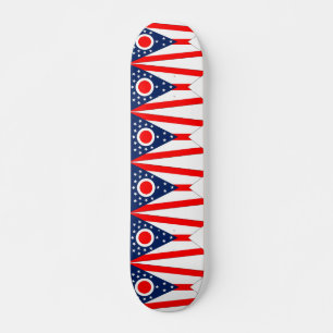 Skateboard med flagga av Ohio Bräda 20 Cm