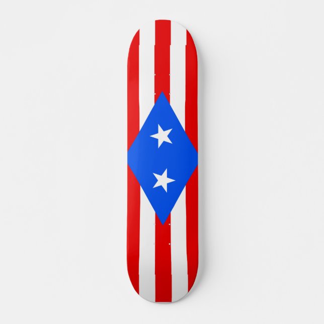 Skateboard med flagga av Puerto Rico (Framsida)