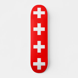 Skateboard med flagga av Schweiz Bräda 19,5 Cm