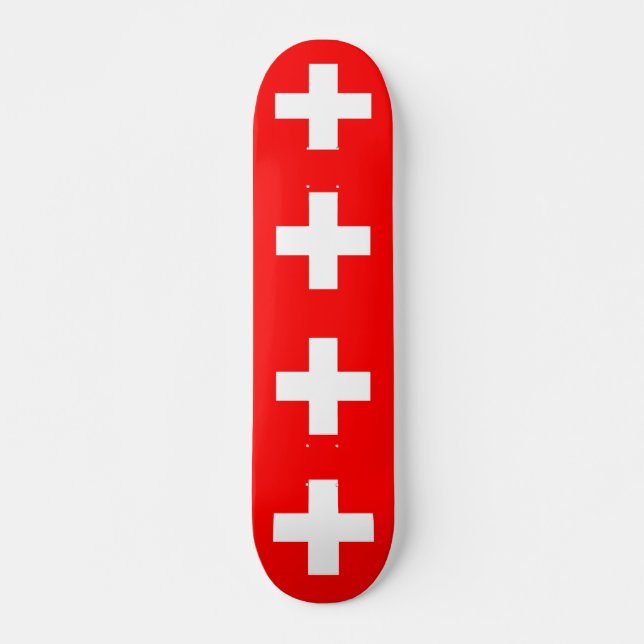 Skateboard med flagga av Schweiz Bräda 19,5 Cm (Framsida)