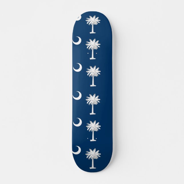 Skateboard med flagga av South Carolina Bräda 20 Cm (Framsida)