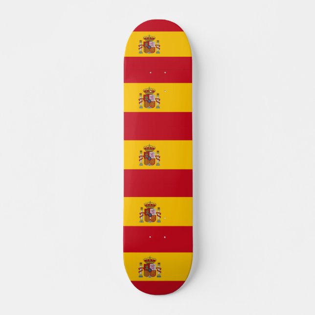 Skateboard med flagga av Spanien Bräda 19,5 Cm (Framsida)