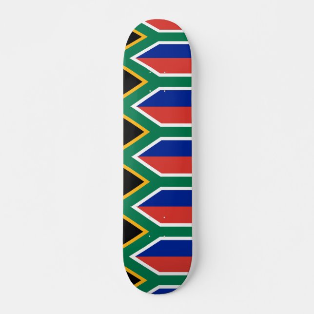 Skateboard med flagga av sydlig Afrika Bräda 20 Cm (Framsida)