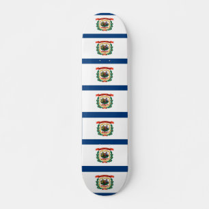 Skateboard med flagga av Väster Virginia Bräda 21,5 Cm