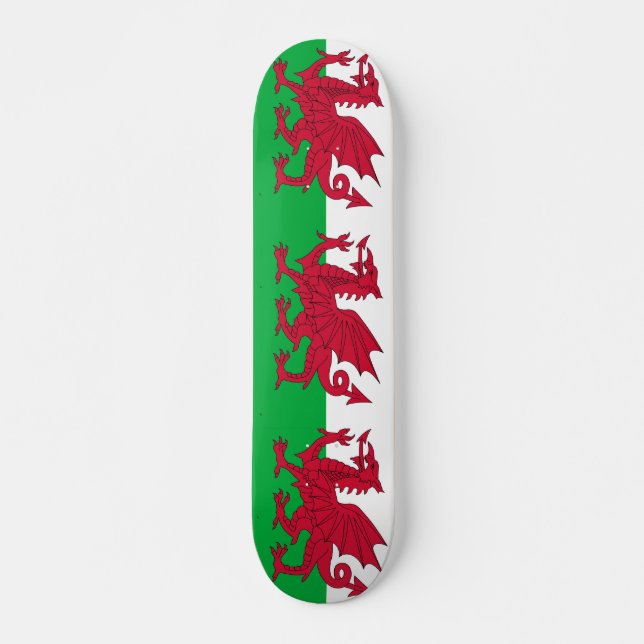 Skateboard med flagga av Wales (Framsida)
