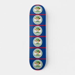 Skateboard med flagga Belize Bräda 20,5 Cm