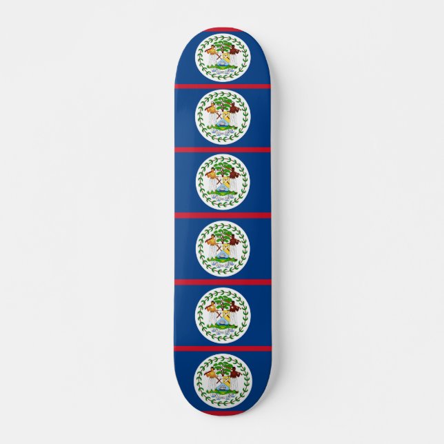 Skateboard med flagga Belize Bräda 20,5 Cm (Framsida)