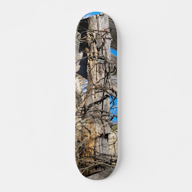 Skateboard med Gnarly Rusty Barbed Wire Design (Framsida)