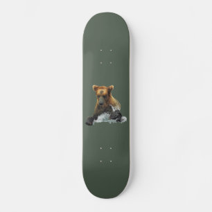 Skateboard med grizzlybjörnen