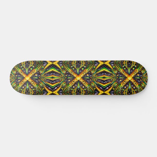 Skateboard med Jamaican Färg Design (Horz)