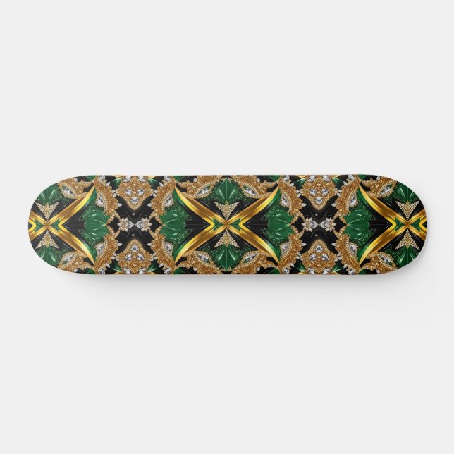 Skateboard med Jamaican Färg Design (Horz)